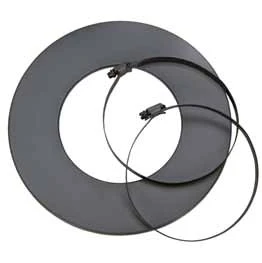 Rosette Mit Zwei Schellen Für Isoliertes Aluflexrohr, Grau 4 Rosette Mit Zwei Schellen Für Isoliertes Aluflexrohr, Grau – Bild 2