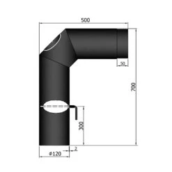 Anschlussrohr Stahl 2x 45° 700 X 500 Mm Schwarz Mit Tür, Drosselklappe 7 Anschlussrohr Stahl 2x 45° 700 X 500 Mm Schwarz Mit Tür, Drosselklappe -Brunner Grillen Geschaft 12 340nieoctw8ilirz