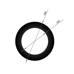 Wandrosette Rauchrohr Stahl Randbreite 30 Mm Schwarz -Brunner Grillen Geschaft 12 610lays6x2eowdsx
