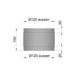 Verbindungsstück Rauchrohr Stahl Unlackiert -Brunner Grillen Geschaft 12 8804xmo32mdlgohq