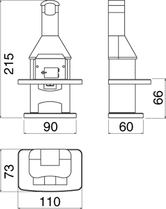 Grillkamin Wellifre NOVA QUATTRO 4 In 1 Braun, Mit Betonhaube 5 Grillkamin Wellifre NOVA QUATTRO 4 In 1 Braun, Mit Betonhaube – Bild 3
