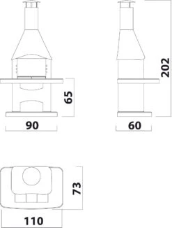 Grillkamin Wellfire NOVA Weiß Mit Edelstahlhaube -Brunner Grillen Geschaft 1234 1