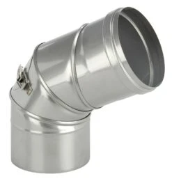 Schornstein Winkel 0-90° Einwandig Mit Prüföffnung - Eka Complex E -Brunner Grillen Geschaft 124 1