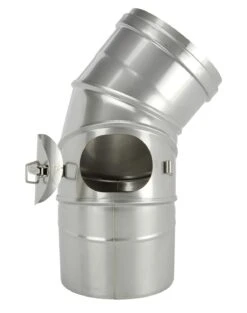 Schornstein Winkel 0-90° Einwandig Mit Prüföffnung - Eka Complex E -Brunner Grillen Geschaft 124 3