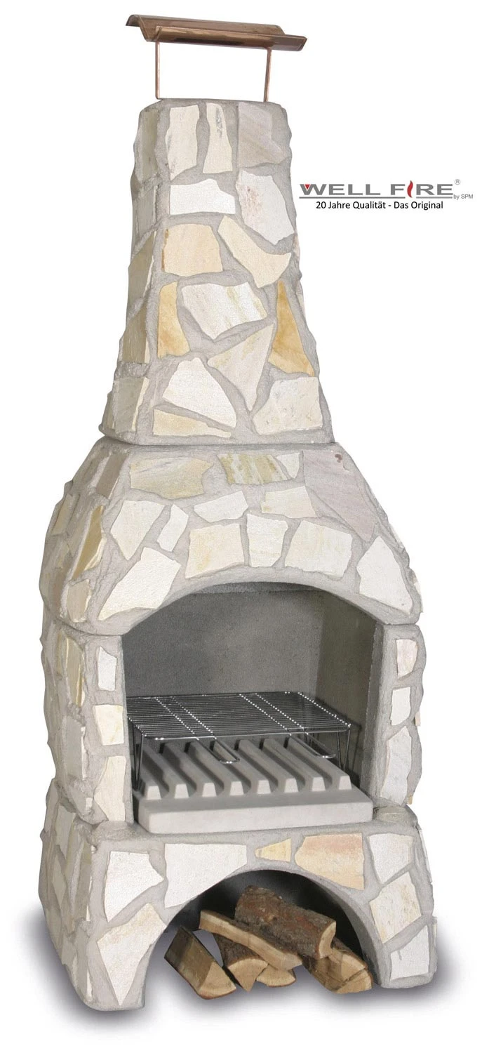 Grillkamin Wellfire LANDAU Gelb Quarzit Mit Natursteinverkleidung 3 Grillkamin Wellfire LANDAU Gelb Quarzit Mit Natursteinverkleidung