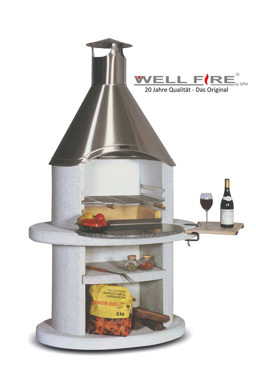 Grillkamin Wellfire DIORA Mit Edelstahlhaube 3 Grillkamin Wellfire DIORA Mit Edelstahlhaube