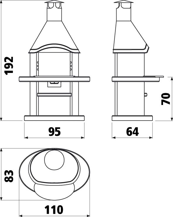 Grillkamin Wellfire DIORA Mit Edelstahlhaube 5 Grillkamin Wellfire DIORA Mit Edelstahlhaube – Bild 3