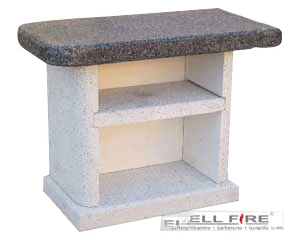 Beistelltisch Für Grillkamin ARDEA Mit Granitplatte 3 Beistelltisch Für Grillkamin ARDEA Mit Granitplatte