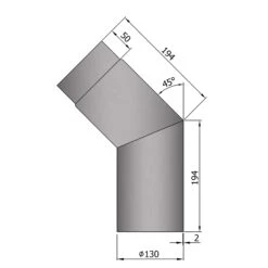 Rauchrohrbogen Stahl 45° Hellgrau -Brunner Grillen Geschaft 13 241vrj7ef0x7uxzw