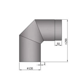 Rauchrohrbogen Stahl 2x 45° Hellgrau -Brunner Grillen Geschaft 13 251oyigqwcaeot8w