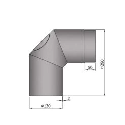 Rauchrohrbogen Stahl 2x 45° Hellgrau Mit Tür -Brunner Grillen Geschaft 13 253bk9rtc4ml3ocd