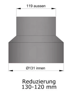 Reduzierung Rauchrohr Stahl Hellgrau, Weit-eng -Brunner Grillen Geschaft 15 937wxqdflbmmmq3e