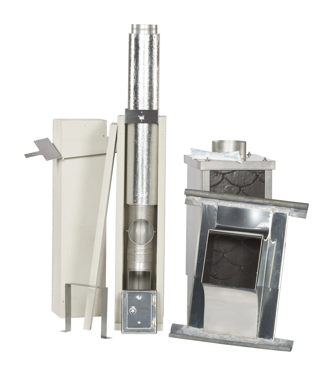 F90 Leichtbauschornstein 3,2 M Mit V4A-Edelstahl NW 80-130 Mm - Eka L90 Compact 17 F90 Leichtbauschornstein 3,2 M Mit V4A-Edelstahl NW 80-130 Mm - Eka L90 Compact – Bild 15