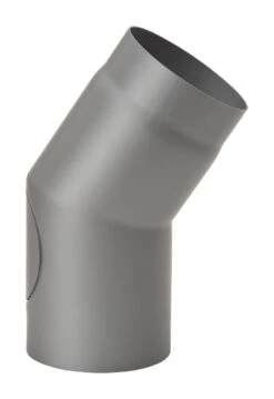 Rauchrohrbogen Stahl 33° Ø 150 Mm Hellgrau Mit Tür