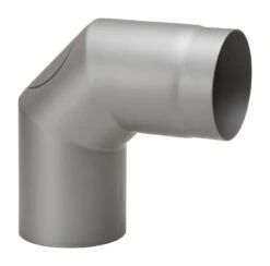 Rauchrohrbogen Stahl 2x 45° Hellgrau Mit Tür -Brunner Grillen Geschaft 1753 1