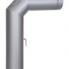 Anschlussrohr Stahl 2x 45° 700 X 500 Mm Hellgrau Mit Tür, Drosselklappe