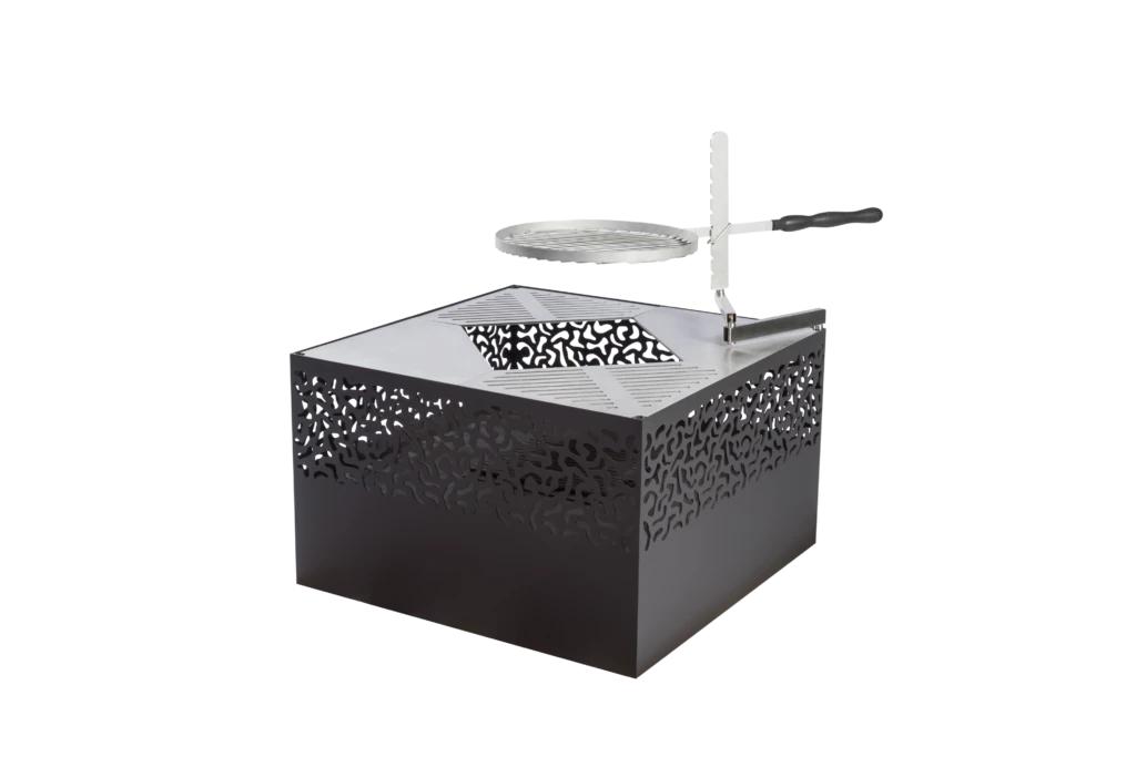 Feuerkorb Mit Grillplatte Feu Du Jardin CUBE 500 Inkl. Grillrost, Schwarz 5 Feuerkorb Mit Grillplatte Feu Du Jardin CUBE 500 Inkl. Grillrost, Schwarz – Bild 3