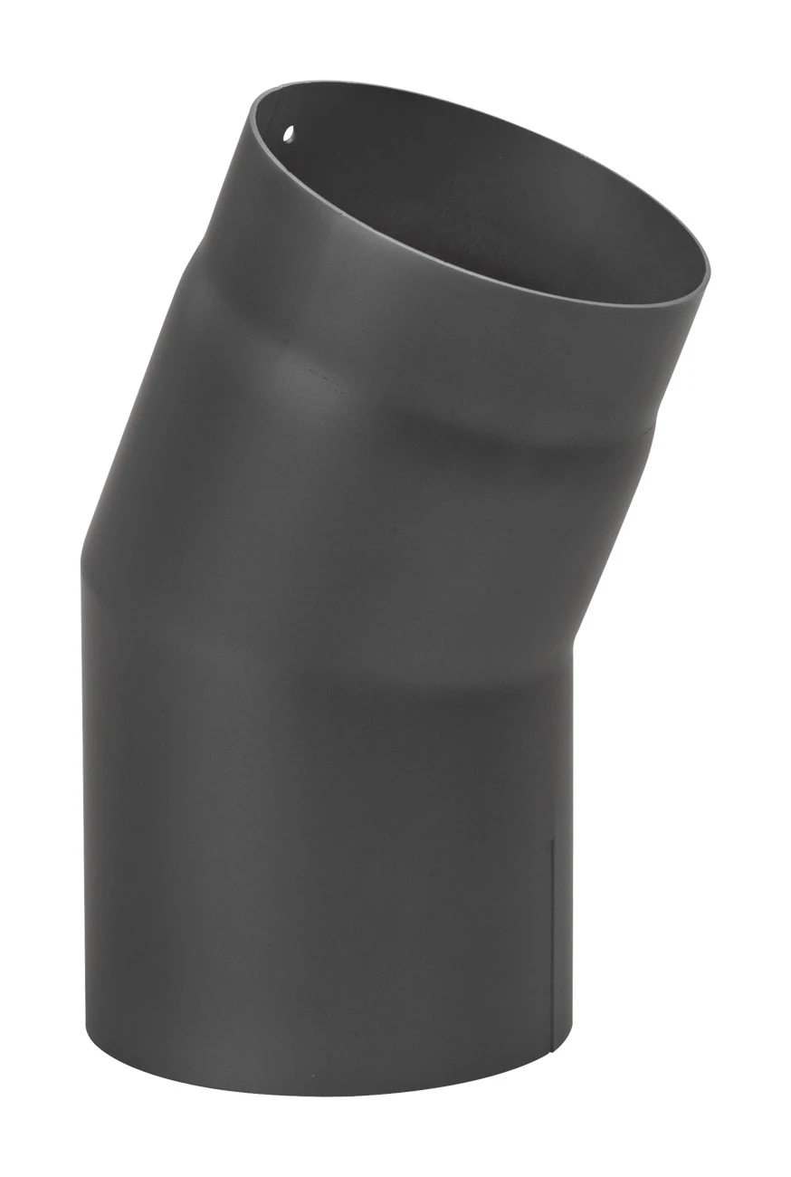 Rauchrohrbogen Stahl 22° Schwarz 3 Rauchrohrbogen Stahl 22° Schwarz