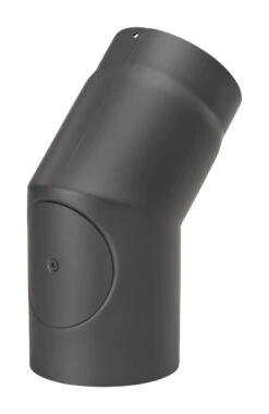 Rauchrohrbogen Stahl 45° Mit Tür Schwarz -Brunner Grillen Geschaft 1853 1