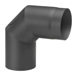 Rauchrohrbogen Stahl 2x 45° Schwarz Mit Tür -Brunner Grillen Geschaft 1856 1