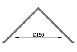 Eck-Wandrosette Rauchrohr Stahl Innen-Eck Ø 150 Mm Schwarz -Brunner Grillen Geschaft 1881 1