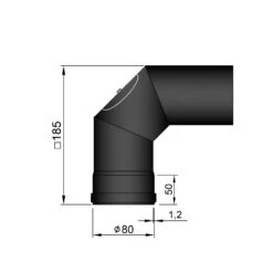 Pellet-Ofenrohrbogen Stahl 90° Schwarz Mit Tür 7 Pellet-Ofenrohrbogen Stahl 90° Schwarz Mit Tür -Brunner Grillen Geschaft 19 252czqf4acay43wh