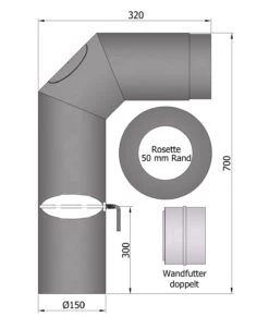 Rauchrohr Set Stahl 2x 45° Kurz 700 X 300 Mm Ø 150 Mm Schwarz 5 Rauchrohr Set Stahl 2x 45° Kurz 700 X 300 Mm Ø 150 Mm Schwarz -Brunner Grillen Geschaft 1905 1