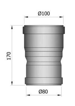 Steckverbinder, Reduzierung, Steckende-Steckende Für Pelletrohr Schwarz -Brunner Grillen Geschaft 196c2c06341a3e4ca4fac6a71081807e