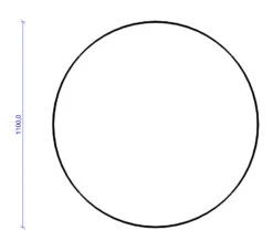 Kamin Bodenplatte, 2 Mm Stahl, Kreis Ø 1100 Mm, Schwarz