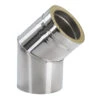 Schornstein Winkel 45° Statisch Doppelwandig - Eka Cosmos D 25 -Brunner Grillen Geschaft 2200 150 b45st