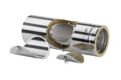 Schornsteinrohr Edelstahl 540 Mm Doppelwandig Mit Prüföffnung - Eka Cosmos D 25 -Brunner Grillen Geschaft 2200 150 l5kdiso 2 3