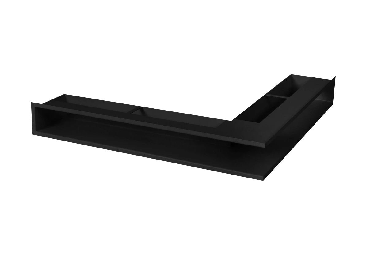 Eck-Luftleiste Für Heizeinsätze Kurzer Schenkel Links Schwarz 3 Eck-Luftleiste Für Heizeinsätze Kurzer Schenkel Links Schwarz