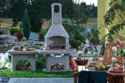 Grillkamin Wellfire NOVA Braun Mit Betonhaube Und Beistelltisch 11 Grillkamin Wellfire NOVA Braun Mit Betonhaube Und Beistelltisch -Brunner Grillen Geschaft 2293 2