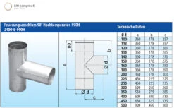 Feuerungsanschluss 90° Hochtemperatur Einwandig - Eka Complex E -Brunner Grillen Geschaft 231 1
