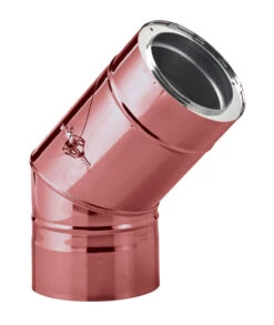 Schornstein Winkel 45° Doppelwandig Mit Prüföffnung Verkupfert - Eka Complex D 25