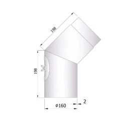Rauchrohrbogen Stahl 45° Unlackiert Mit Tür -Brunner Grillen Geschaft 26 242evt5t5h9qtlwx