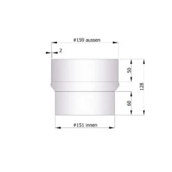 Erweiterung Rauchrohr Stahl Unlackiert, Eng-weit -Brunner Grillen Geschaft 26 932grtfvecekomhh