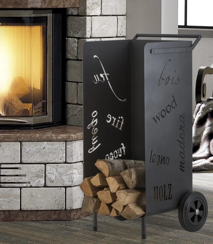 Kaminholzwagen Stahl Mit Schriftzug Heibi, Graphitgrau 5 Kaminholzwagen Stahl Mit Schriftzug Heibi, Graphitgrau – Bild 3