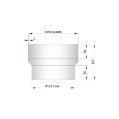 Erweiterung Rauchrohr Stahl Unlackiert, Eng-weit -Brunner Grillen Geschaft 29 940tachewidprayu