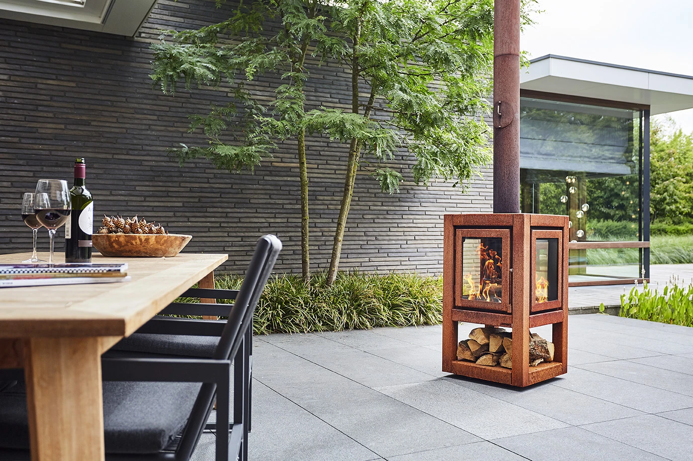 Terrassenkamin Cortenstahl RB73 QUARUBA XL MOBILE 5 Terrassenkamin Cortenstahl RB73 QUARUBA XL MOBILE – Bild 3