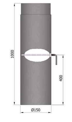 Rauchrohr Stahl 1000 Mm Schwarz Mit Drosselklappe 9 Rauchrohr Stahl 1000 Mm Schwarz Mit Drosselklappe -Brunner Grillen Geschaft 3124 1