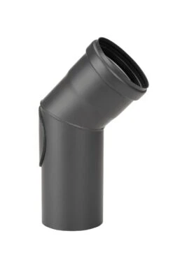 Pellet-Ofenrohrbogen Stahl 45° Schwarz Mit Putztür -Brunner Grillen Geschaft 3464 1