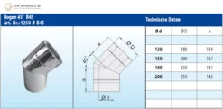 Schornstein Winkel 45° Doppelwandig - Eka Chromos D 25 7 Schornstein Winkel 45° Doppelwandig - Eka Chromos D 25 -Brunner Grillen Geschaft 3922 1