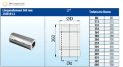 Schornsteinrohr Edelstahl 360 Mm Doppelwandig - Eka Complex D 50 -Brunner Grillen Geschaft 3927 1