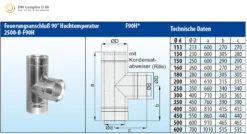 Feuerungsanschluss 90° Hochtemperatur Edelstahl Doppelwandig - Eka Complex D 50 -Brunner Grillen Geschaft 3973 1