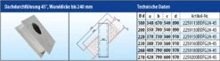 EKA Brandschutz Dachdurchführung 45°, Wandstärke Bis 240 Mm 13 EKA Brandschutz Dachdurchführung 45°, Wandstärke Bis 240 Mm -Brunner Grillen Geschaft 4584 2
