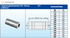 Längenausgleichsrohr 330-420 Mm Doppelwandig Verkupfert - Eka Complex D 50 -Brunner Grillen Geschaft 4949 1