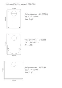 Brunner Rückwand Strahlungsblech Iron Dog -Brunner Grillen Geschaft 4b720cede252496c643d2ff5f2112f73