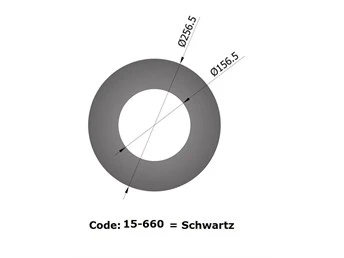 Deckenrosette Rauchrohr Stahl Randbreite 55 Mm Ø 150 Mm Schwarz, Flach 4 Deckenrosette Rauchrohr Stahl Randbreite 55 Mm Ø 150 Mm Schwarz, Flach – Bild 2