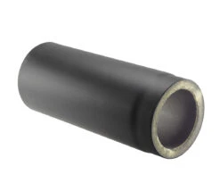 Rauchrohr Stahl Doppelwandig 750 Mm Ø 150 Mm Schwarz